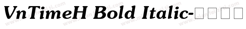 VnTimeH Bold Italic字体转换
